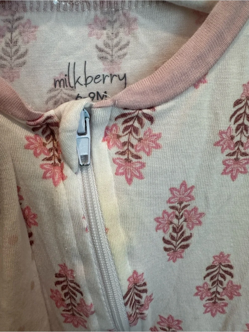 Milk Berry Pink Floral & Printed Baby One-Piece Bodysuit Set 5 pieces!